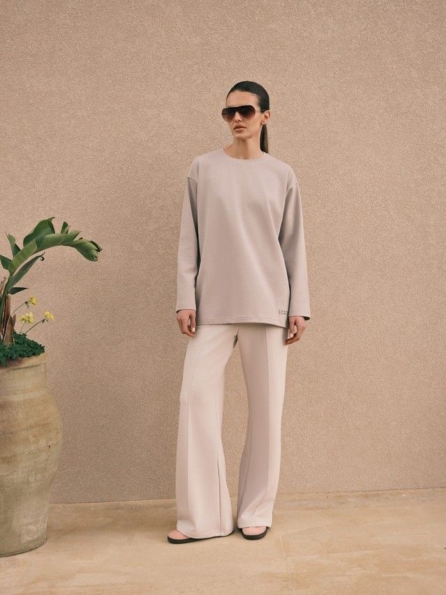 Women's polo neck shirt CONTE ELEGANT LD 3142, s.170-84, beige - 5