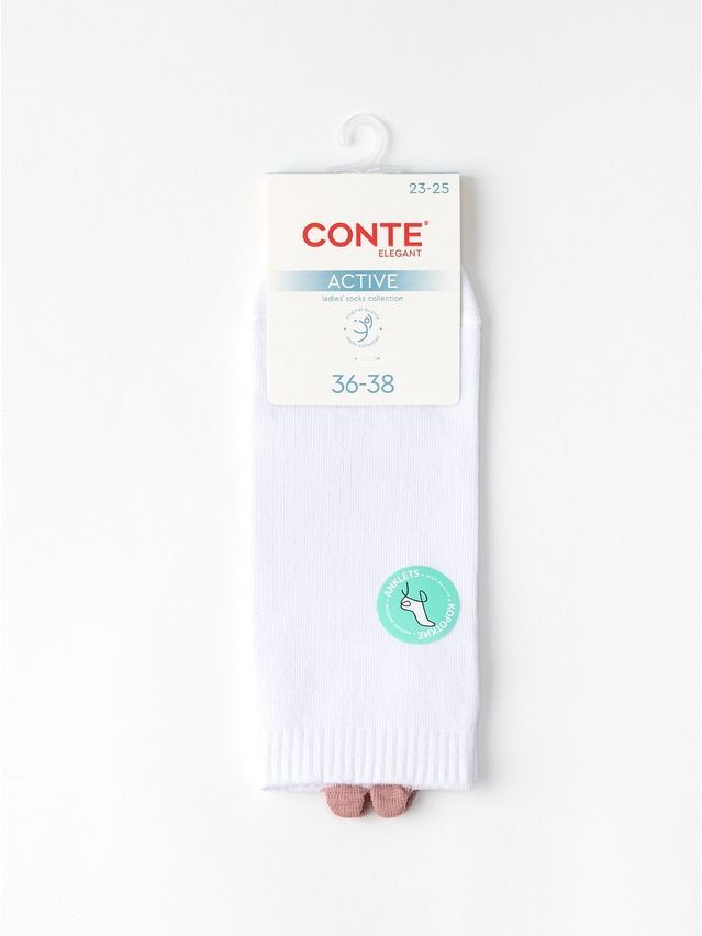 Women's socks CONTE ELEGANT ACTIVE, s.23-25, 221 white-ash pink - 4