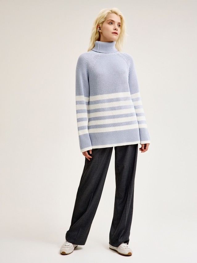 Women's pullover CONTE ELEGANT LDK24116, s.170-84, blue-ecru - 2