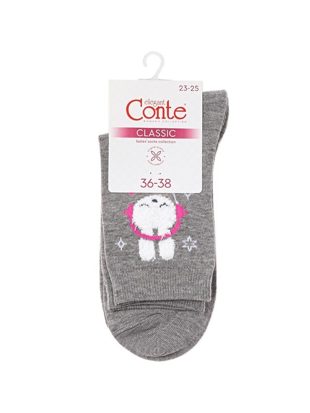 Women's socks CONTE ELEGANT CLASSIC, s.23-25, 679 grey - 3