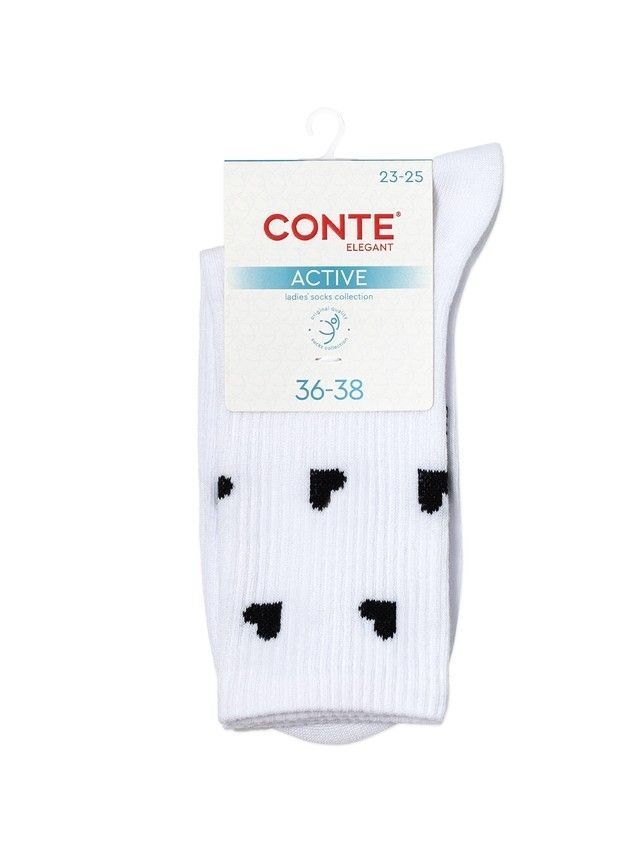 Women's socks CONTE ELEGANT ACTIVE, s.23-25, 708 white - 4