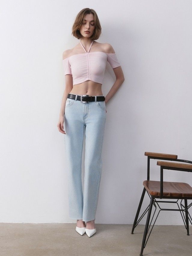 Women's polo neck shirt CONTE ELEGANT LD 2632, s.170-92, pink diamond - 4