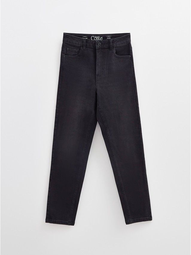 Denim trousers CONTE ELEGANT CON-662, s.170-102, black - 6