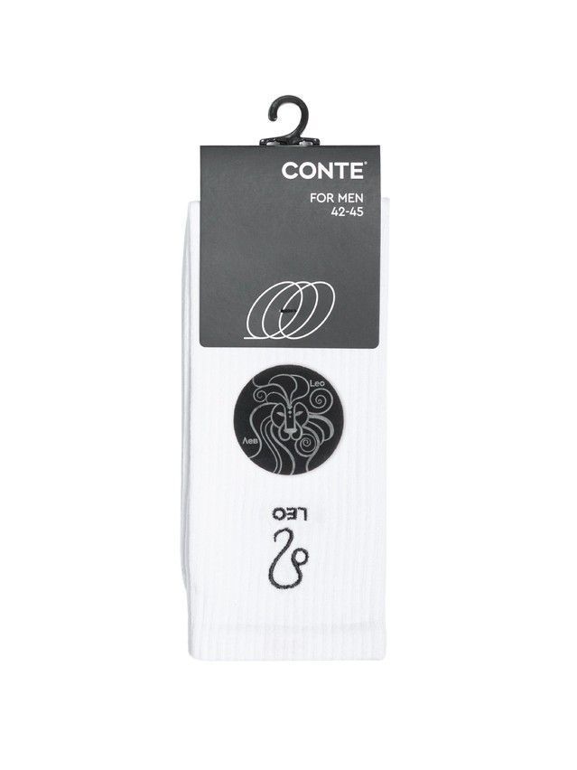 Men's socks CONTE, s.27-29, 663 white - 4