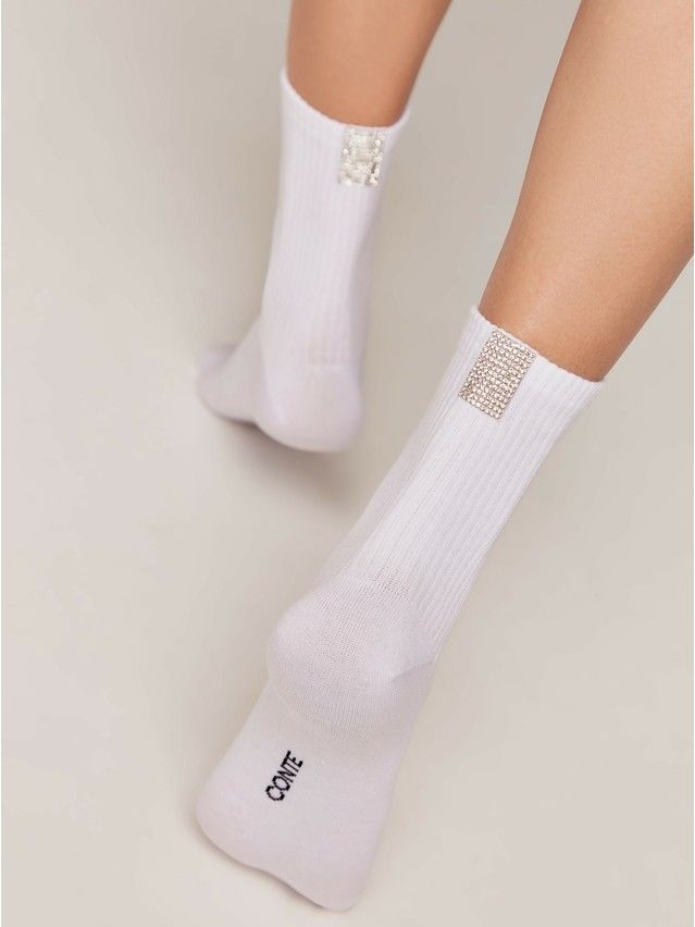 Women's socks CONTE ELEGANT CLASSIC, s.23, 419 white - 3