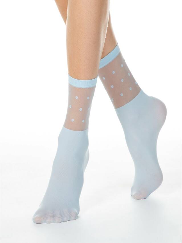 Women's socks FANTASY 19C-29SP, size 36-39, light blue - 1