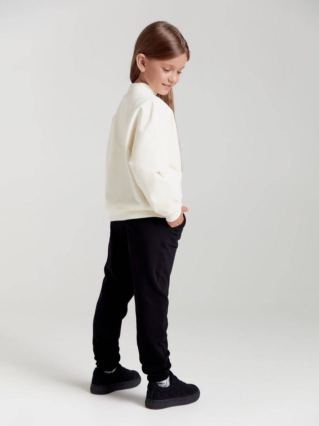 Polo neck shirt for girls CONTE ELEGANT DD 1449, s.128,134-68, off-white - 5