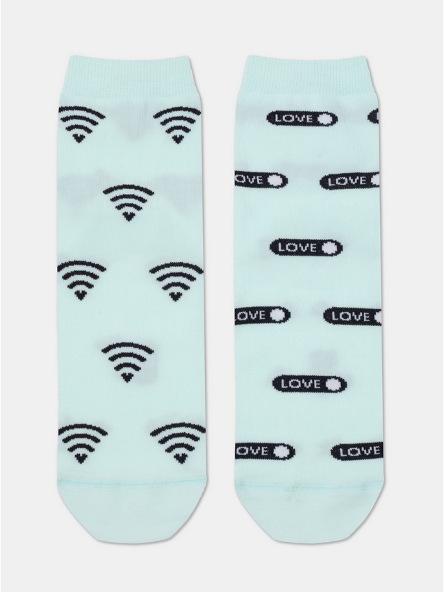 Women's socks CONTE ELEGANT HAPPY, s.23-25, 613 pale turquoise - 4
