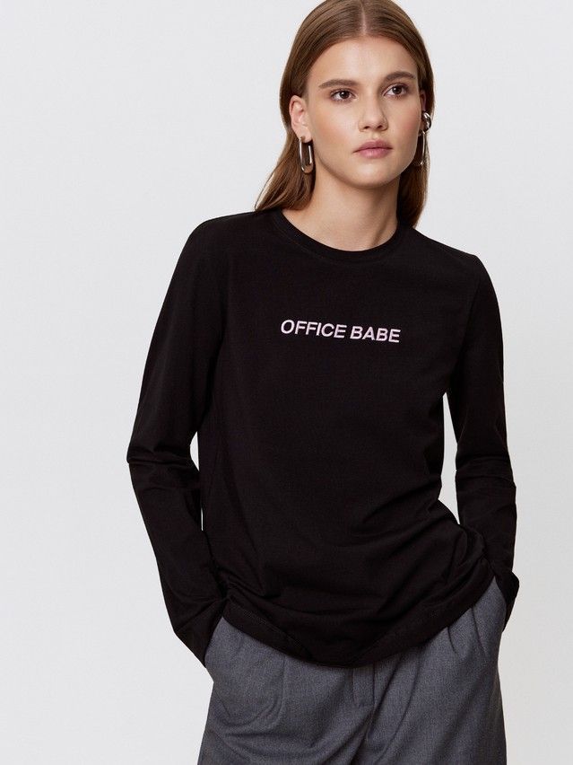 Women's polo neck shirt CONTE LD 3297, s.170-88, black - 2