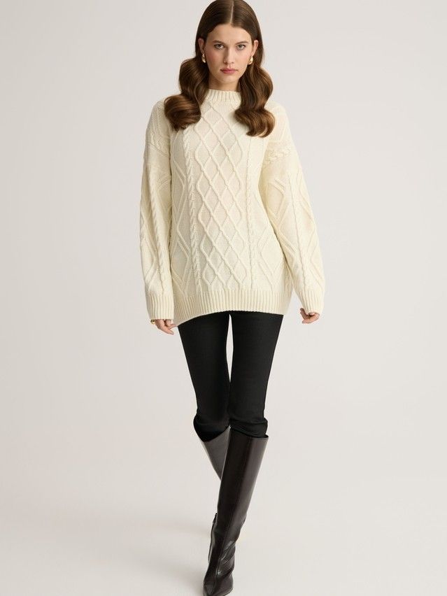 Women's pullover CONTE ELEGANT LDK23128, s.170-84, ecru - 4