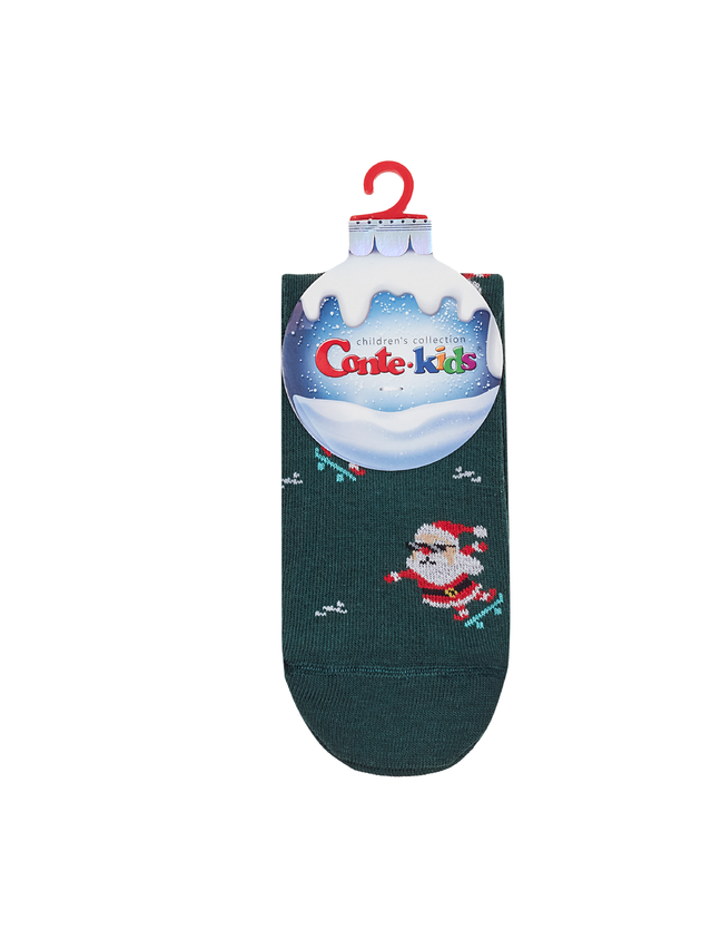 Children's socks CONTE-KIDS NEW YEAR, s.16-18, 1034 dark green - 2