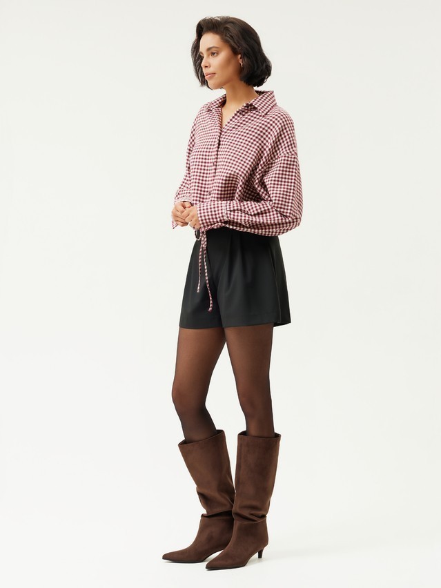 Women's shirt CONTE LRU 3611, s.170-84-90, burgundy-ecru check - 3
