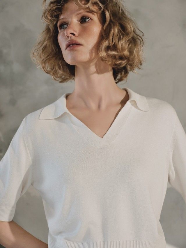 Women's pullover CONTE ELEGANT LDK2578, s.170-84, ecru - 1