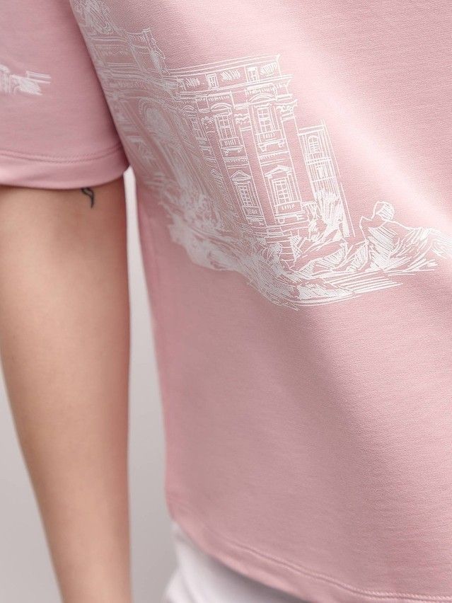 Women's polo neck shirt CONTE ELEGANT LD 1634, s.170-92, romantic pink - 6