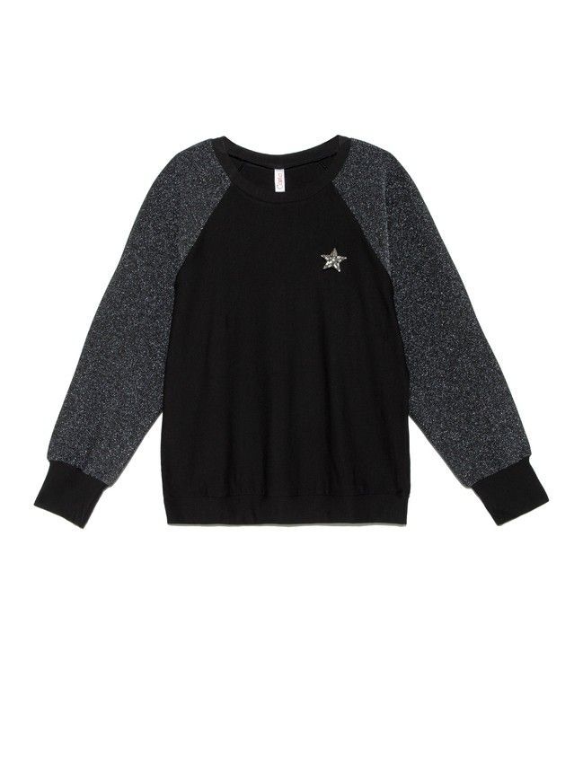 Women's polo neck shirt CONTE ELEGANT LD 837, s.170-100, nero - 1