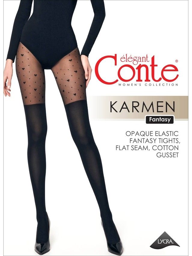 Women's tights CONTE ELEGANT KARMEN, s.2, nero - 3