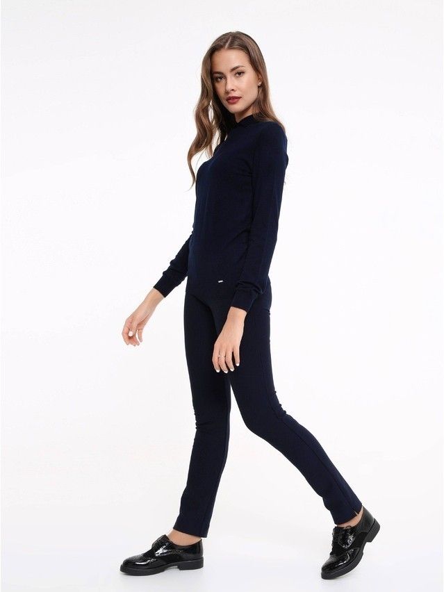 Women's polo neck shirt CONTE ELEGANT LDK024, s.158,164-92, dark blue - 4
