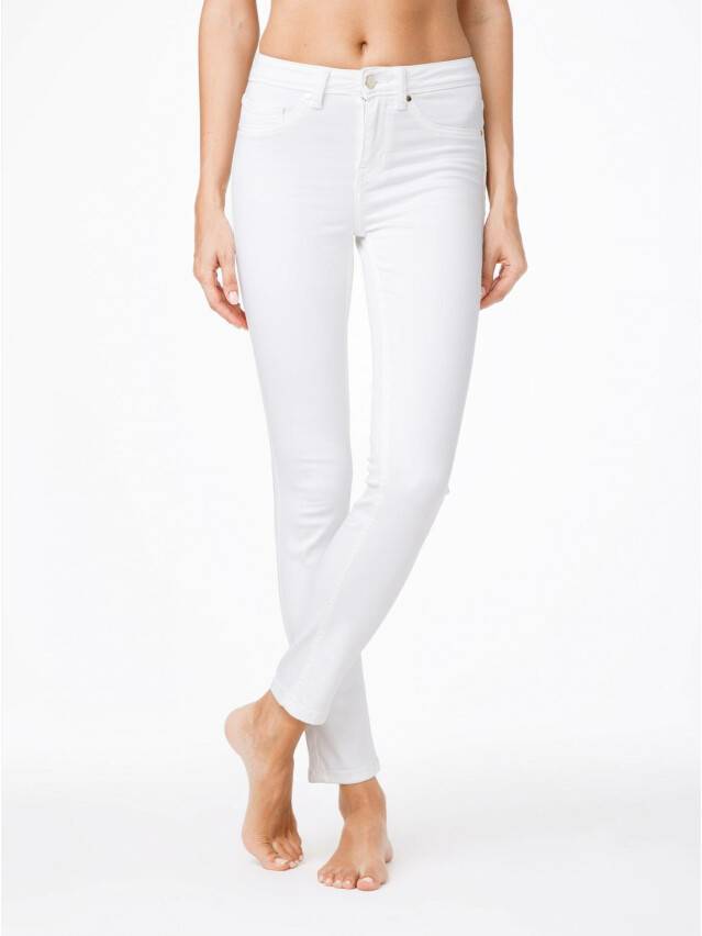 Denim trousers CONTE ELEGANT CON-38W (NEW),s.170-102, white - 2