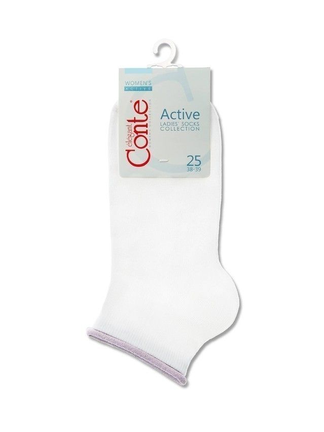 Women's socks CONTE ELEGANT ACTIVE, s.23, 035 white-lilac - 3