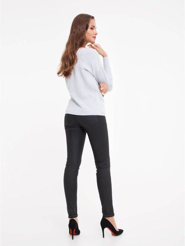 Women's polo neck shirt CONTE ELEGANT LDK032, s.158,164-84, light grey - 3