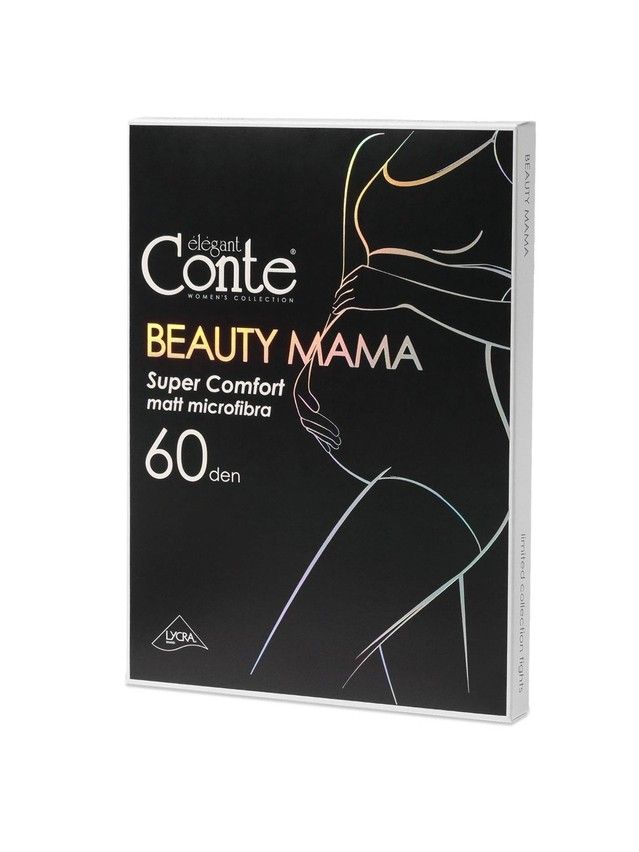 Women's tights BEAUTY MAMA 60, size 2, nero - 2