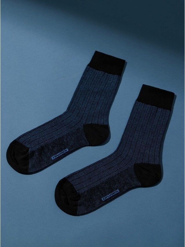 Men's socks CLASSIC 19C-35SP, s. 40-41, 119 black-blue - 1