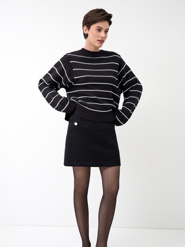 Women's pullover CONTE ELEGANT LDK24114, s.170-84, black-ecru - 10
