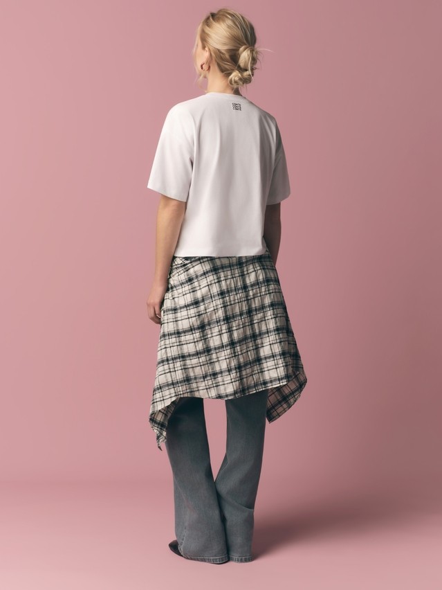 Women's polo neck shirt CONTE ELEGANT LD 3032, s.170-92, white-love - 2