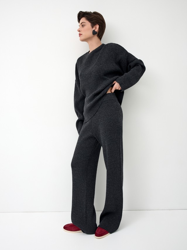 Women's trousers CONTE ELEGANT LDK24127, s.170-90, grafit melange - 1