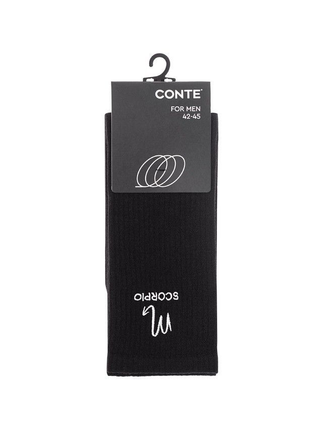 Men's socks CONTE, s.27-29, 667 black - 4