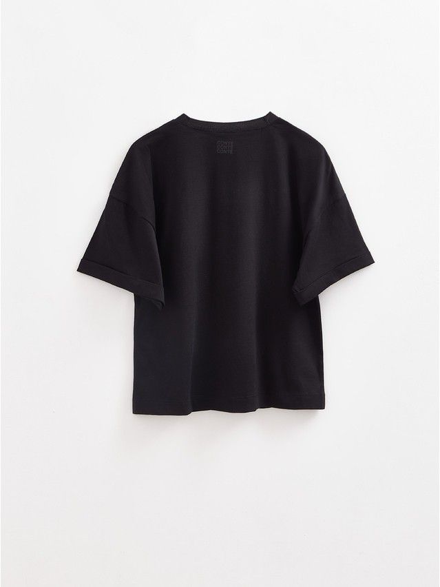 Women's polo neck shirt CONTE ELEGANT LD 2680, s.170-92, black-love - 4