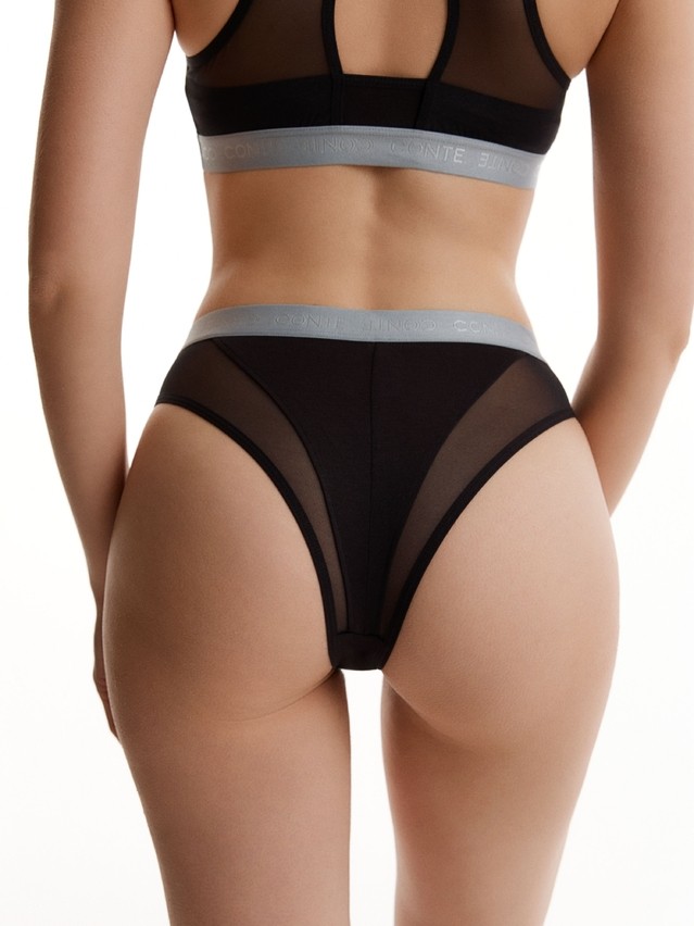 Women's panties CONTE DOUBLE LINES LBR 3549, s.90, black-blue - 2