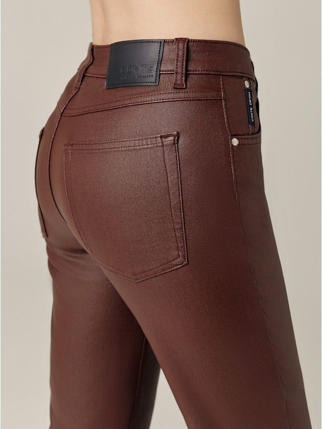 Denim trousers CONTE ELEGANT CON-712, s.170-94, chocolate - 4