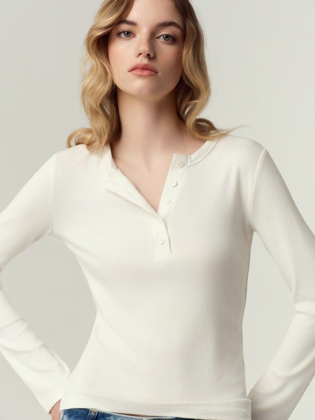 Women's polo neck shirt CONTE LD 3420, s.170-88, ecru - 1