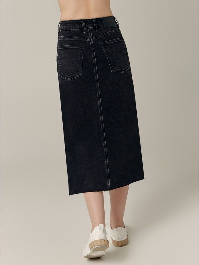 Denim skirt CONTE ELEGANT CON-685, s.170-90, washed black - 6