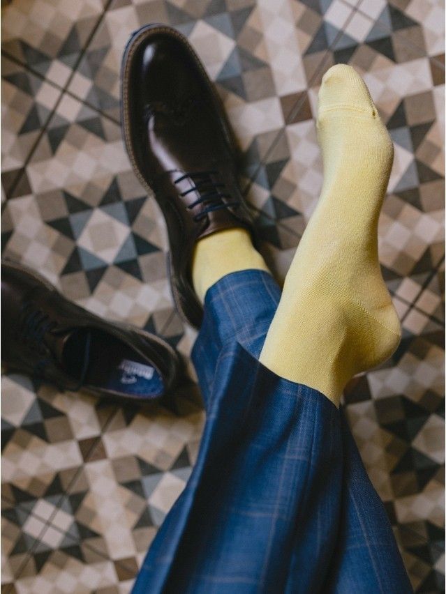 Men's socks DiWaRi HAPPY, s. 40-41, 000 light yellow - 1