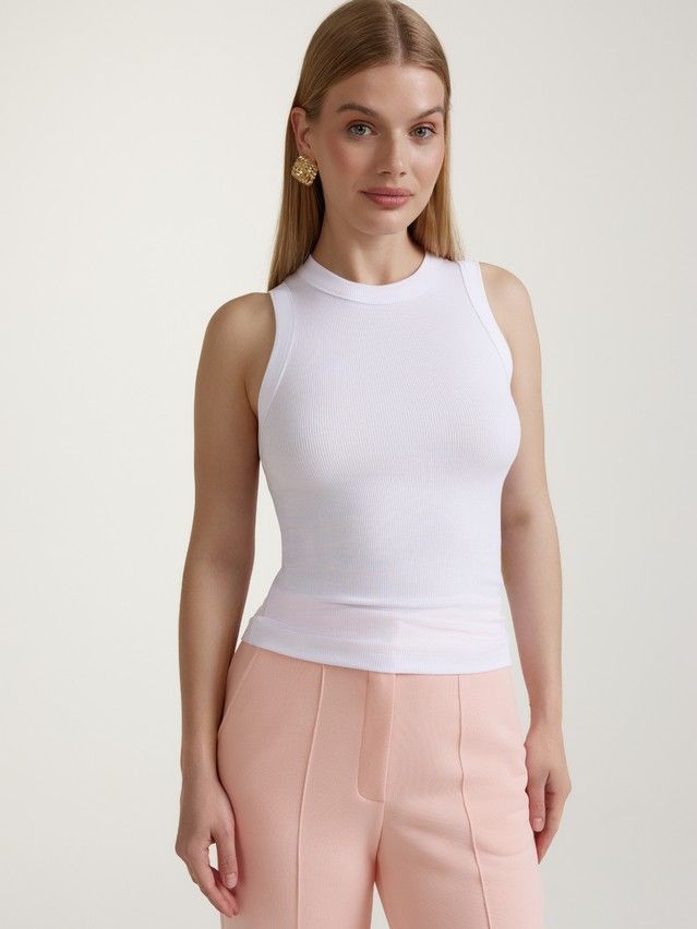 Women's polo neck shirt CONTE ELEGANT LD 3289, s.170-84, white - 2