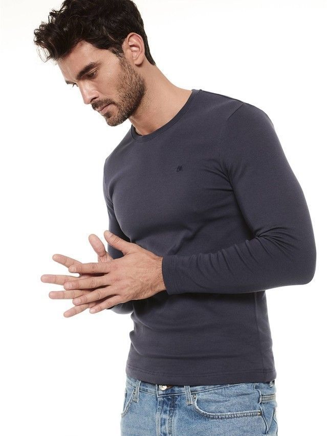 Men's polo neck shirt DiWaRi MD 695, s.170,176-100, graphite - 1