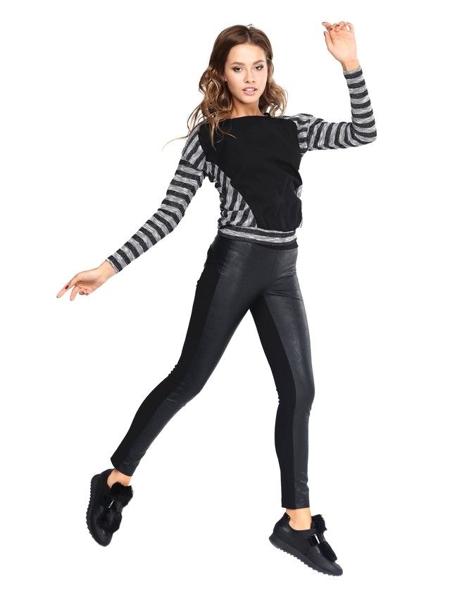 Women's polo neck shirt CONTE ELEGANT LD 610, s.158,164-84, black - 3