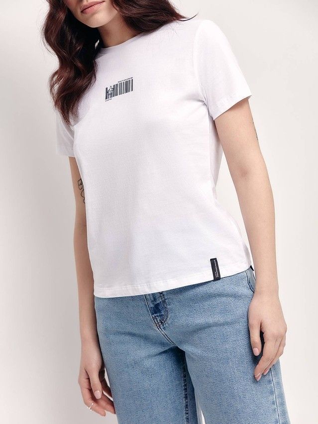 Women's polo neck shirt CONTE ELEGANT LD 1666, s.170-100, white - 2