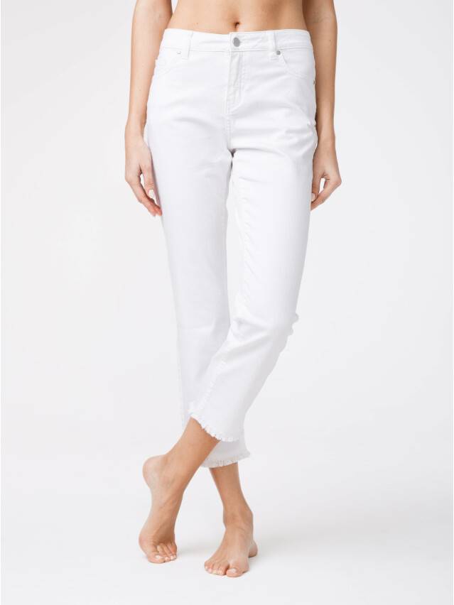 Denim trousers CONTE ELEGANT CON-118, s.170-102, white - 2