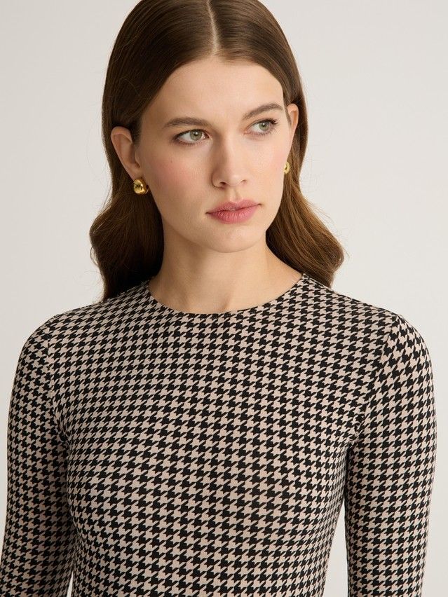 Women's bodysuit CONTE ELEGANT LBD 3145, s.170-84-90, beige-dogtooth - 3