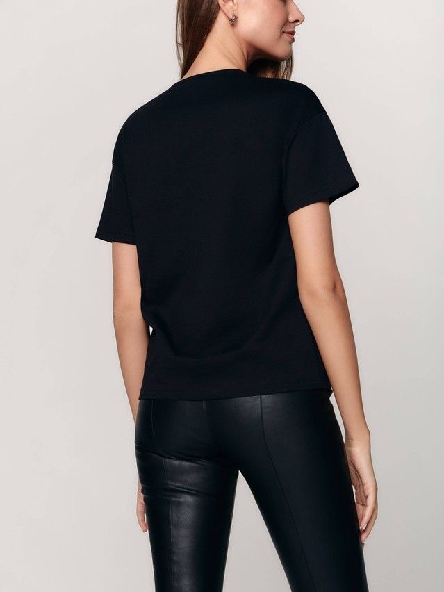 Women's polo neck shirt CONTE ELEGANT LD 1229, s.170-100, black - 3