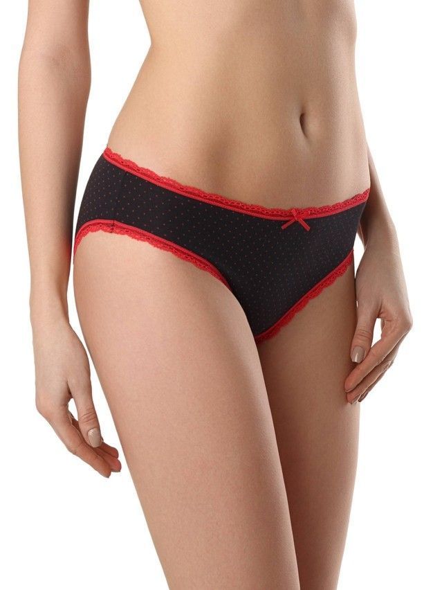 Panties for women LAZY DAYS LB 1003 (packed on mini-hanger),s.90, black-red - 1