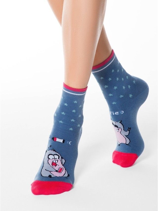 Women's socks CONTE ELEGANT HAPPY, s.23, 124 denim - 1