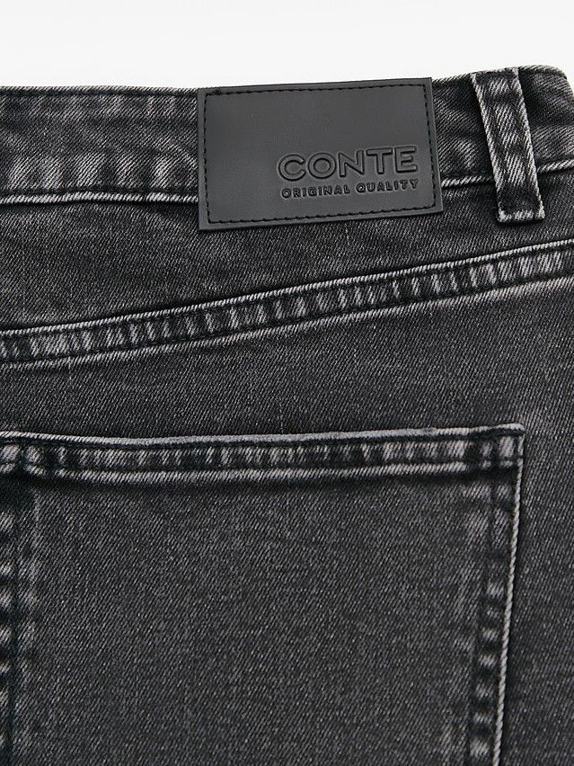 Denim shorts CONTE ELEGANT CON-756, s.170-90, black - 9