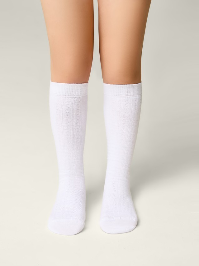 Children's knee high socks CONTE-KIDS TIP-TOP, s.18, 057 white - 1