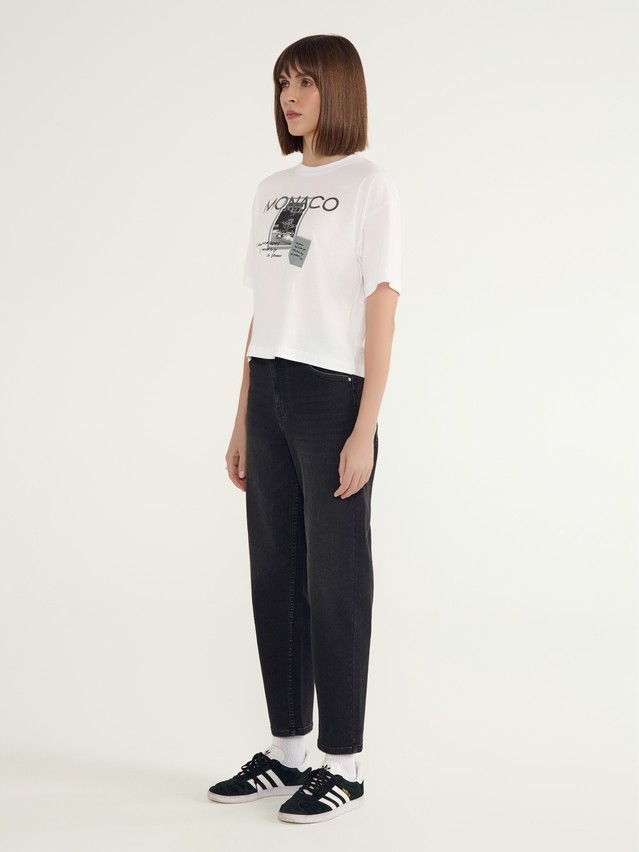 Women's polo neck shirt CONTE ELEGANT LD 3032, s.170-92, white-monaco - 6