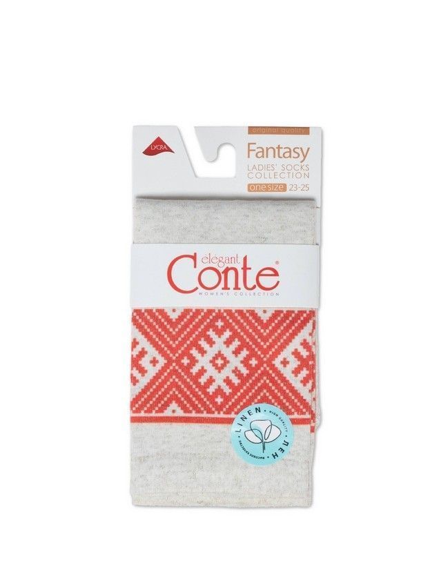 Women's socks CONTE ELEGANT FANTASY, s.23-25, 274 beige - 3