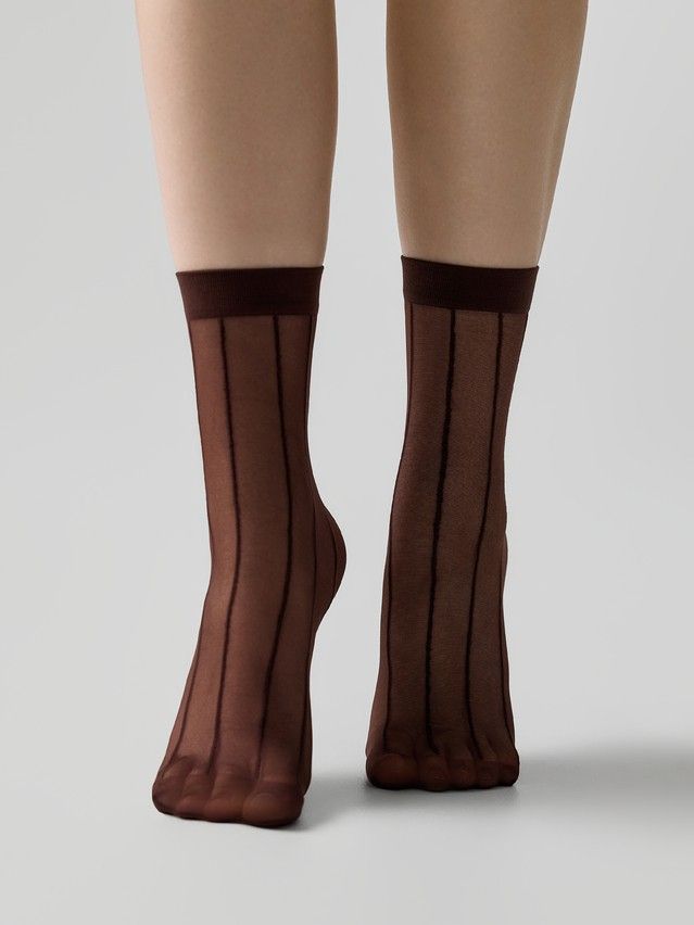 Women's socks CONTE ELEGANT FANTASY, s.23-25, chocolate - 1